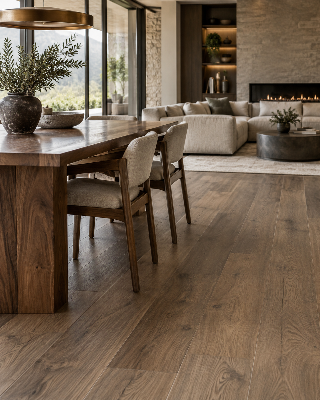 Wood and LVT flooring
